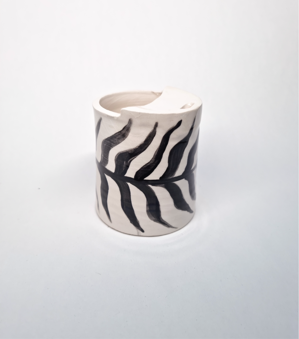 BLACK LEAF Ceramic Take-Away Coffee Cup