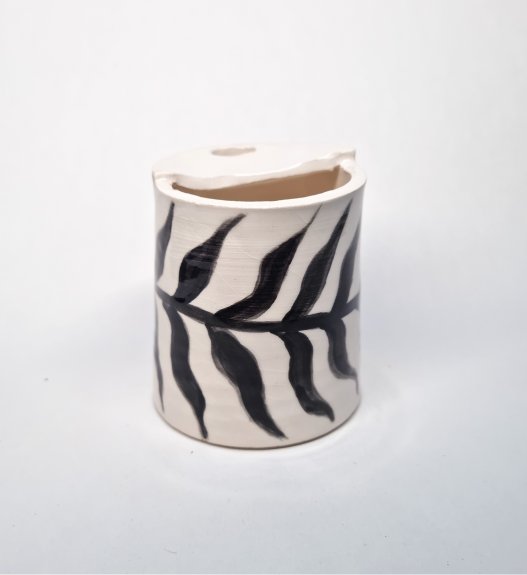 BLACK LEAF Ceramic Take-Away Coffee Cup