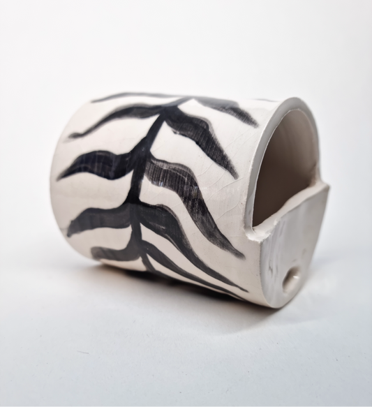 BLACK LEAF Ceramic Take-Away Coffee Cup