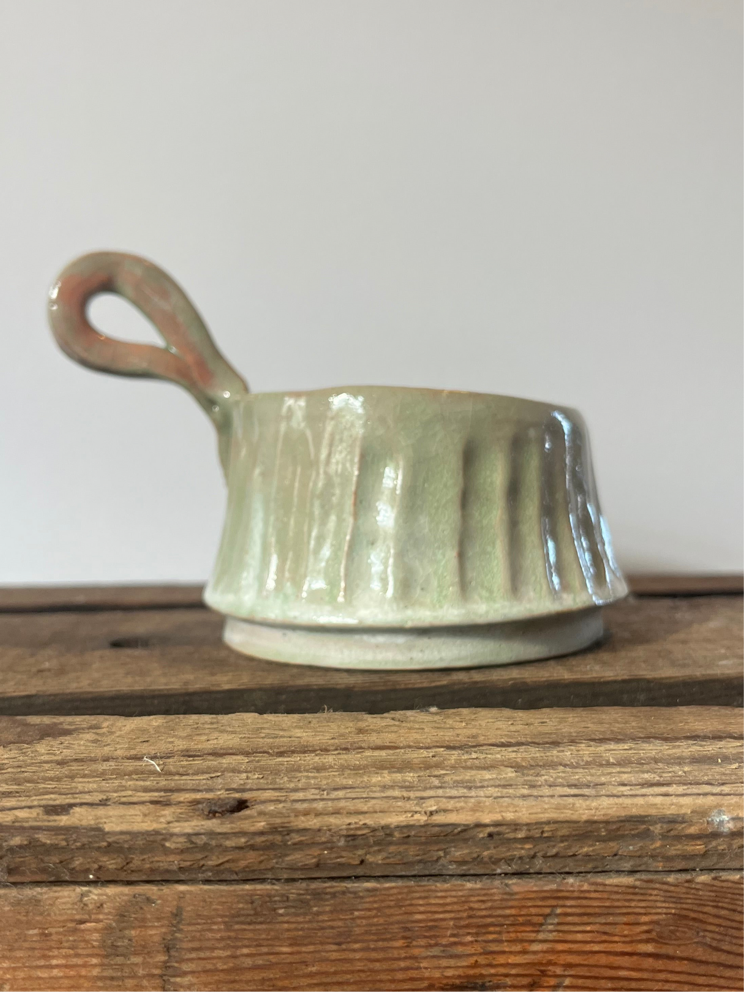 Sage Green Hand Carved Mug